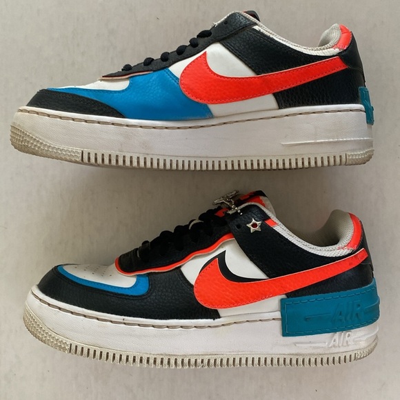 Nike AF1 Shadow Stars DD9794-001 Women’s Black/Bright Crimson Sneakers Size 8 - Picture 4 of 12